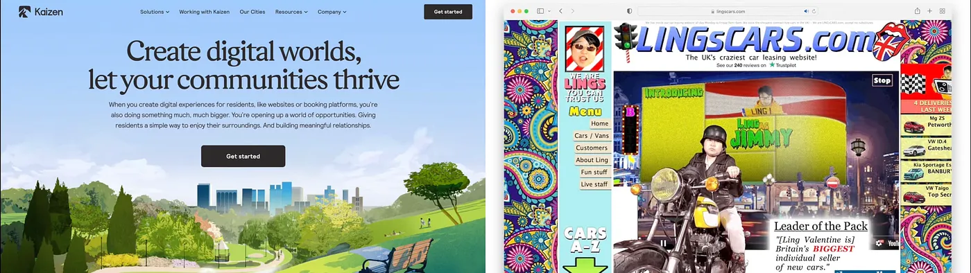 Hierarchy vs chaos website design